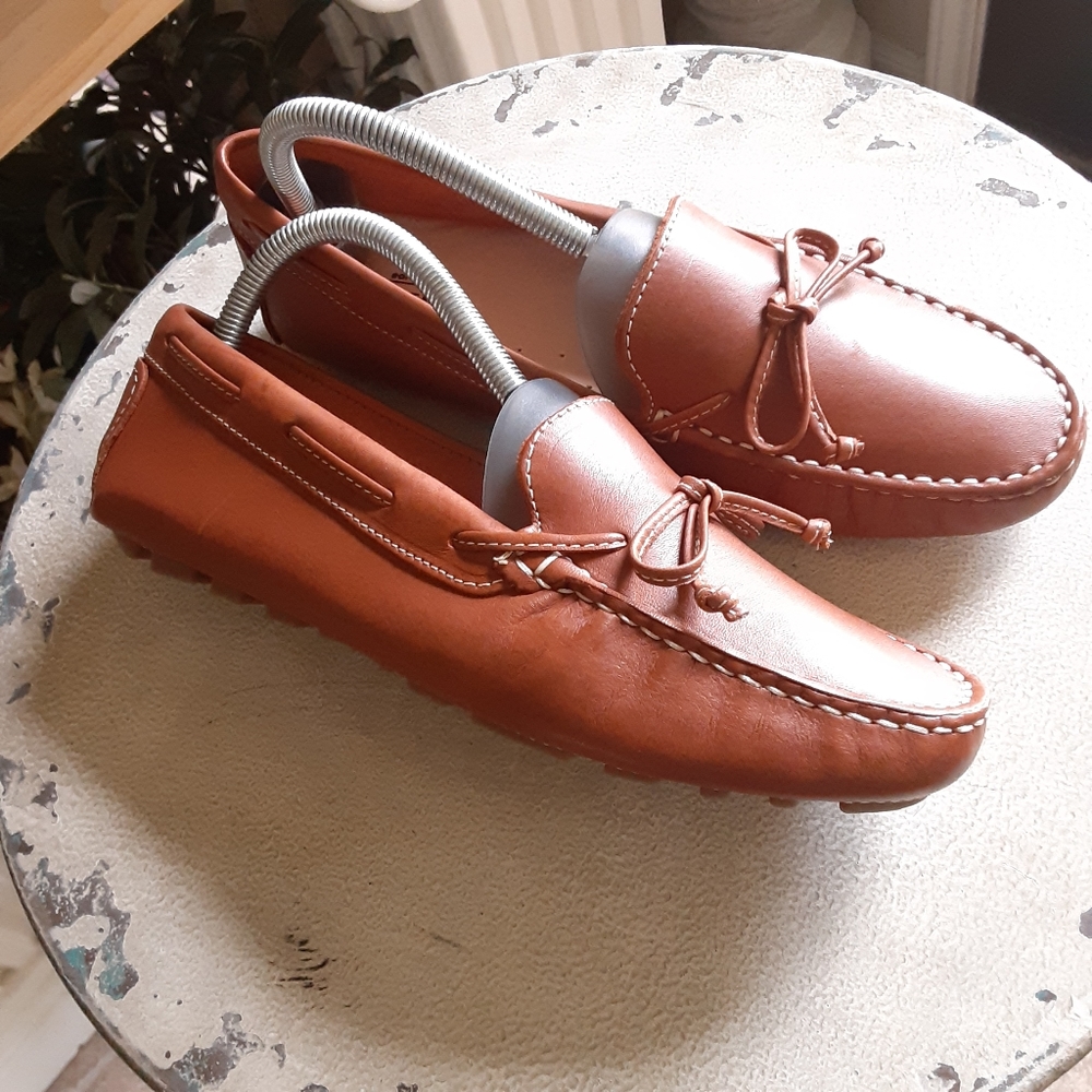 earth ORIGINS, Leather Bow Tied, Driving Moccasin, Size 9.5W